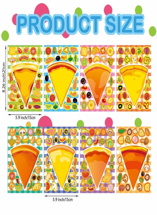 OTAITY 24 Sheets Make A Pizza Stickers for Kids, Make Your Own Stickers, Pizza Parties Cute Party Favors Decorations, DIY Arts Birthday Games Family Night - Image 2